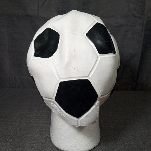 Vintage Totally Ghoul Halloween Mask Soccer Full Head Rubber Vinyl Mask NSL FIFA - Picture 5 of 6